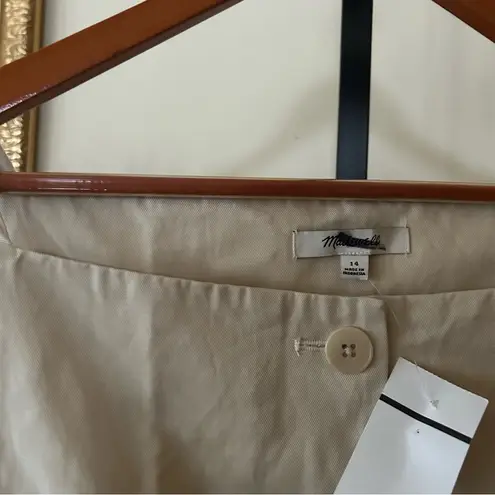 Madewell  Square Neck Drapey Twill Vest Muted Stone Cream Tan Beige NWT Size 14