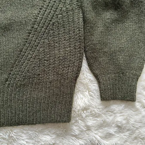 Madewell Sweater Wool-Blend Wedge Crewneck Knit Pullover Green M NWT New