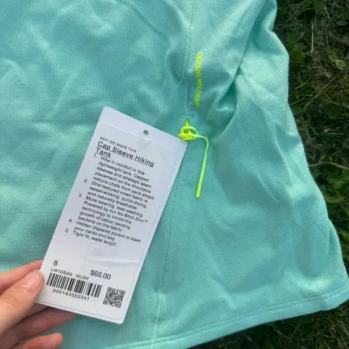 NWT Lululemon Cap Sleeve Hiking Tank Top Wild Mint Size 8 Green