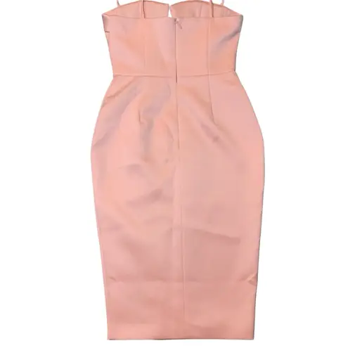 Lavish Lice • Lavish Alice pleated corset midi dress peach size 4