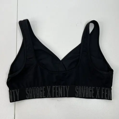 Savage X Fenty Women's Size L Forever Savage Bralette CG2 Black Unlined Pullover