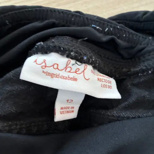 Isabel Maternity Black Denim Cargo Jeans Size 12 Relaxed Fit