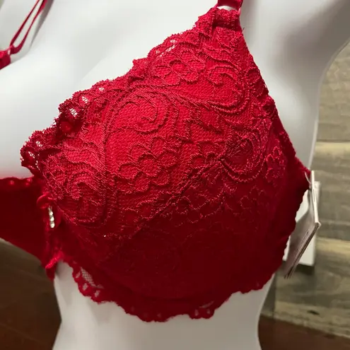 Smart & Sexy NWT Red Lace Bra Size 38D
