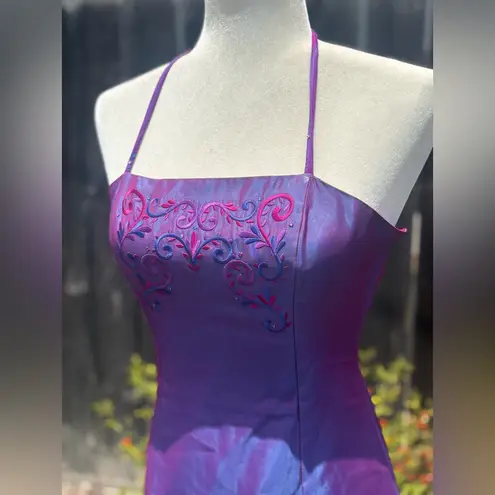 Gunne Sax Vintage Jessica McClintock Millennium Iridescent Purple Dress XS