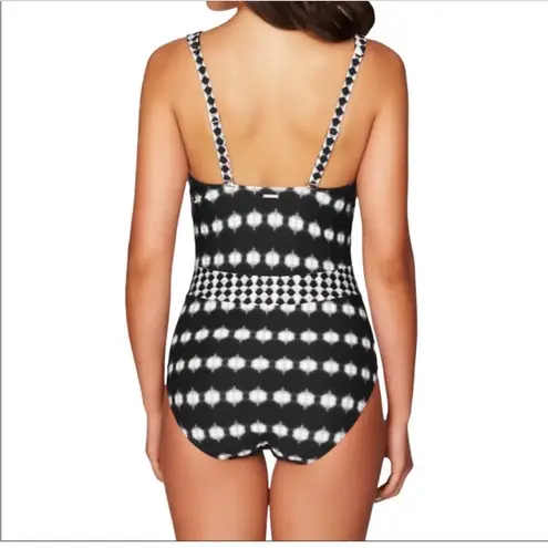 Sea Level Australia Black White Geometric One Piece Swimsuit Size 6
