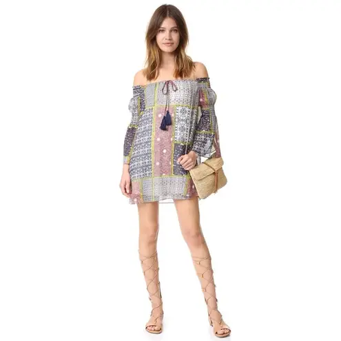 Likely Barrow Off Shoulder Patchwork Dress NWT