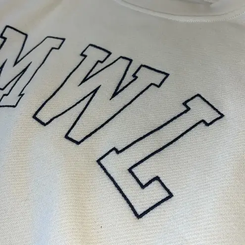 Madewell NEW  Betterterry Embroidered Crop Sweatshirt