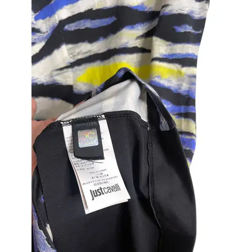 Just Cavalli Abstract Print Bodycon Mini Dress Multi Color Womans 42