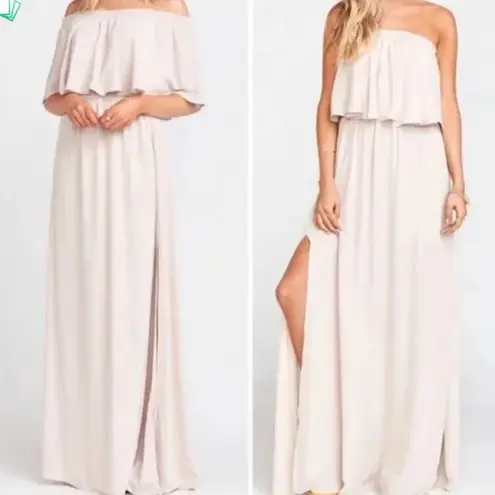 Show Me Your Mumu  Hacienda Dress Maxi High Slit Off-Shoulder Flowy Size XS