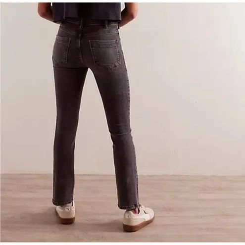 Free People We The Free Jeans Sz 25 Black Faded Low Maintenance Mid Rise Crop Boot‎ Cut Boho