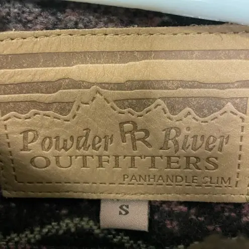 Powder River Panhandle Slim Aztec Print Wool Blend Jacket Size Small Sherpa Brown