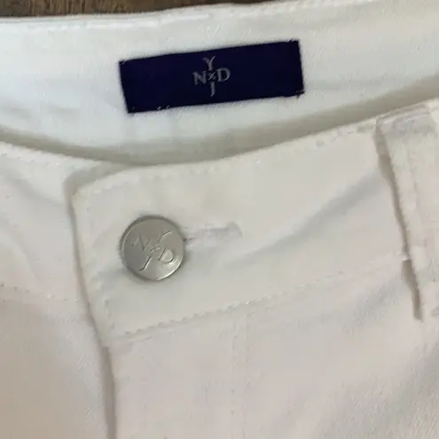 NYDJ White Cropped Lift Tuck Technology Jeans