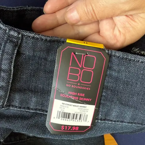 NWT No Boundaries High Rise Sculpting Skinny Jeans | Corset Waist | Size 11 Blue