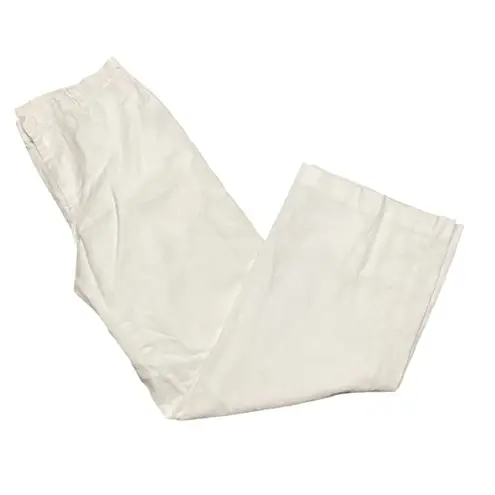 Ralph Lauren Lauren  White Linen Wide Leg Pants