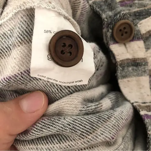 Gorman Woven Knit Textured Stripes Button Front Pockets Skirt Blue Size 0