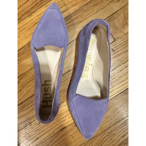 Hush Puppies Hazel Pointed Toe Ballerinas Taffy Purple Suede Flats 8