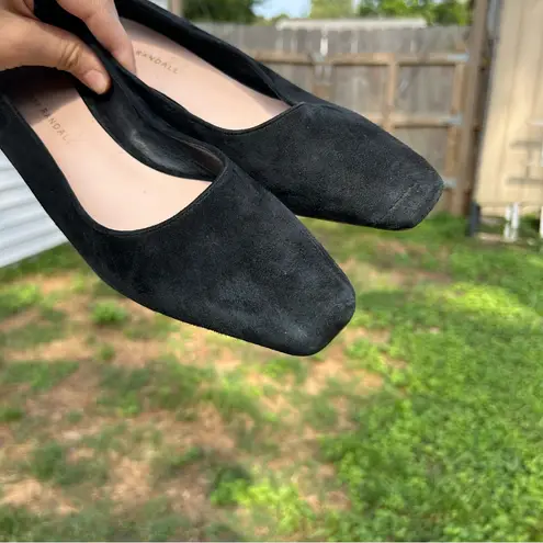 Loeffler Randall Nerine Mid Heel Pump Black Suede size 9