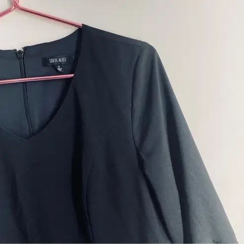 Suite Alice Tailored Bell Sleeve Black Dress Size M Size M