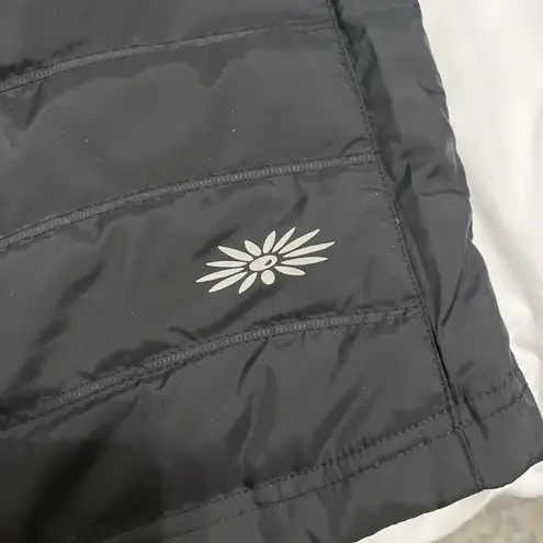 Skhoop Black Duck Feather Down Puffer Zip Quilted Mini Skirt XL Gorpcore