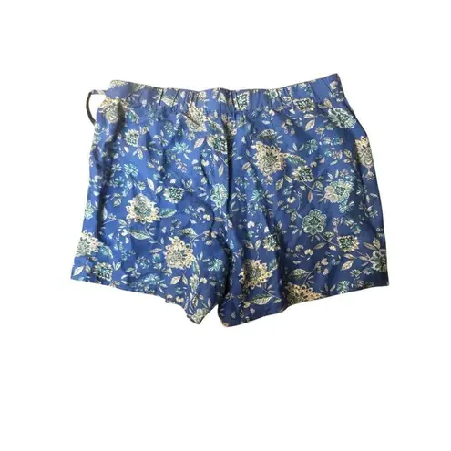 Floral linen skort J Jill linen blend wrap blue ditzy floral skort. Elastic back Size undefined