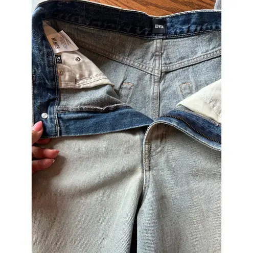 Edwin Kayla light wash jeans wide leg size 25