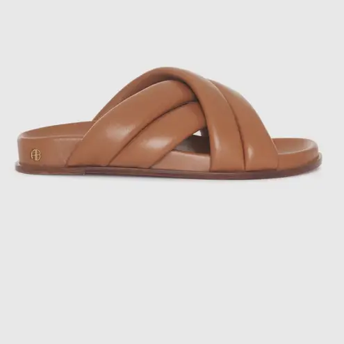 ANINE BING Lizzie Slide Sandal Cognac Brown Tan 39