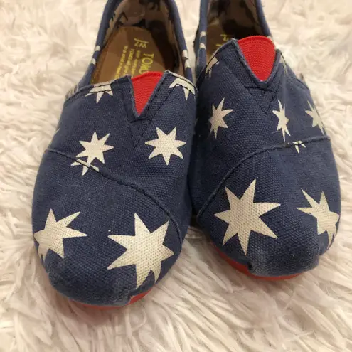 JACK Tom’s Union British Flag Stars Canvas Shoes Red White Blue 7