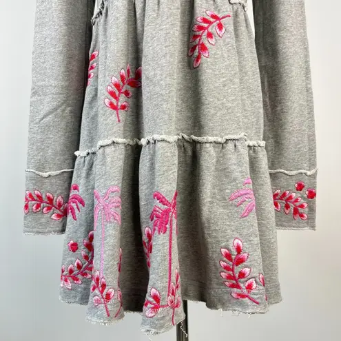 Johnny Was NWOT Cassia Floral Embroidered Full Zip Tiered Hoodie Sweatshirt XS