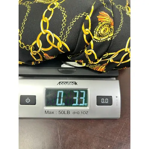 ASTR The Label Mini Dress Chain Reaction Black Gold Chain Print Tie Back