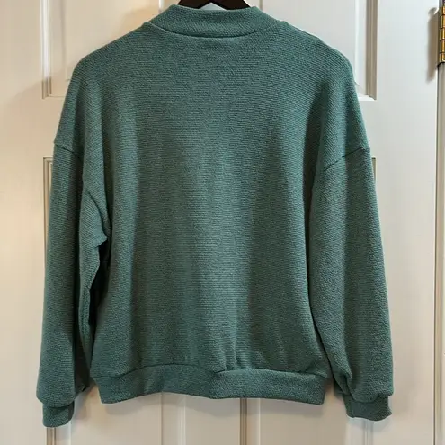 Lush Clothing Lush NWT Teal Textured Drop Shoulder Sweater in Frosty Spruce - Size XS