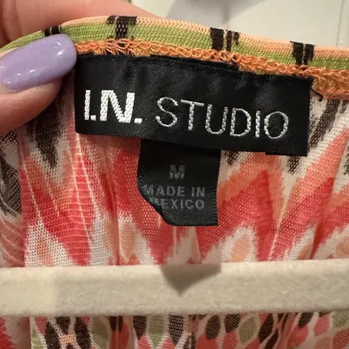 Fairy Colorful Zigzag Patterned Blouse In Studio Size M Angel Wings Y2K Festive Red Size M