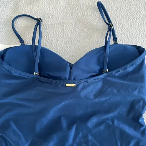 L'Agence L’AGENCE Aubrey Ruched Shimmer One-Piece Swimsuit, Large, $225