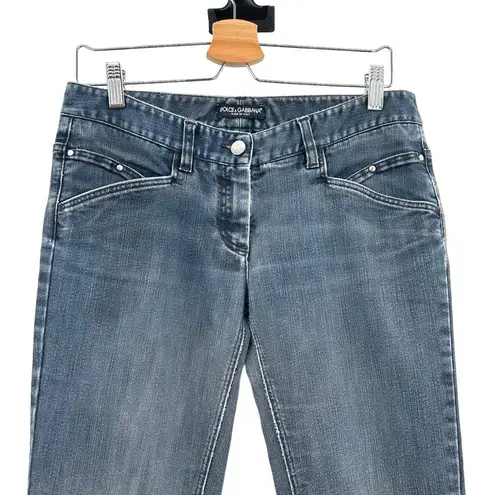 Dolce & Gabbana Low Rise Straight Leg Zipper Ankle Y2K Jeans Size US 8
