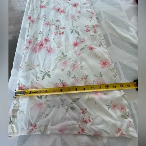 Lulu's Pink Floral White Jumpsuit with Wide