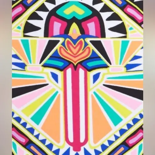 Mara Hoffman Cosmic Fountain Lace Up Cut Out One Piece Swimsuit Bathing Suit