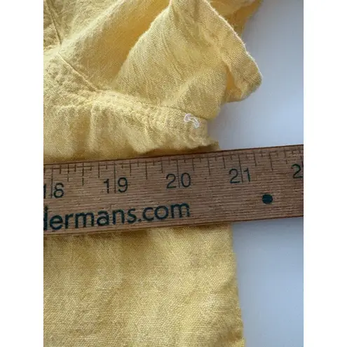 Westbound Top Womens L Yellow Linen Blend Lightweight Lagenlook Coastal Beach
