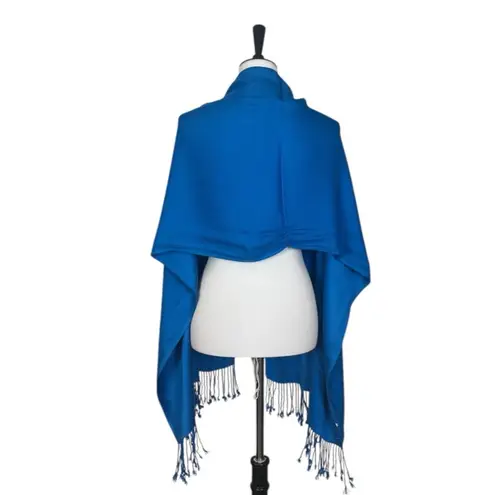 Women’s Bundle 3 Oblong Scarfs Solid Color Fringe Pink Peacock Blue Hot Pink