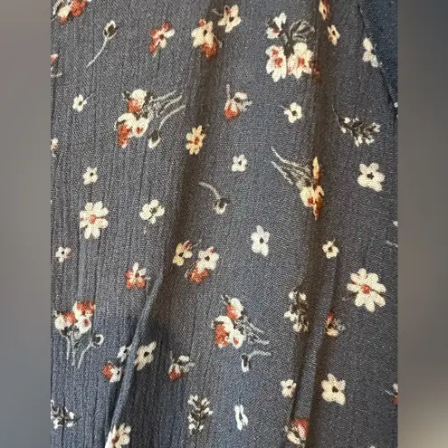 Chris & Carol Women's Med Gray Rayon Floral Short Sleeve Short Romper NWT