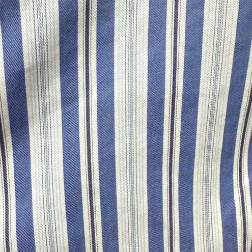 Brooks Brothers 100% Cotton Button Down Striped Shirt Blue White Size M