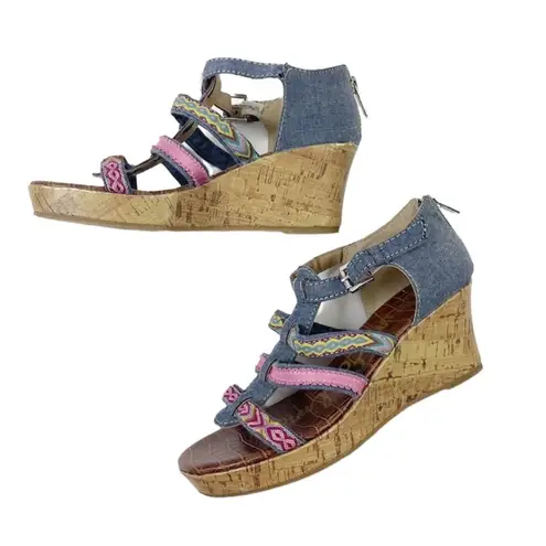 Sam Edelman  Elsie Tia Strappy Multicolored
Wedge Sandals