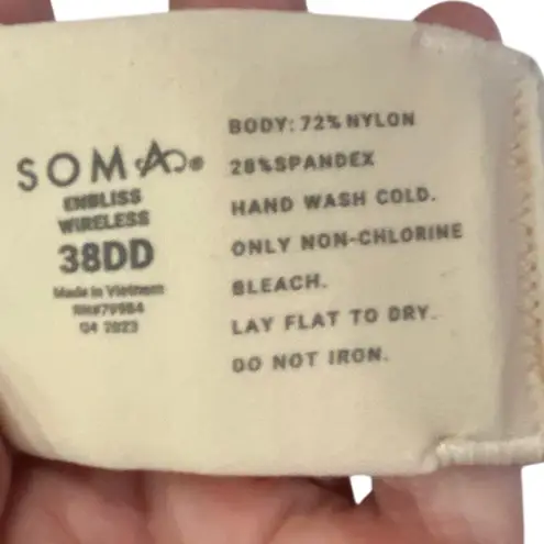 Soma ENBLISS Wireless Bra Size 38DD