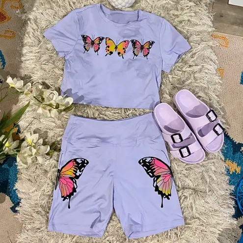 Boutique NEW Purple Butterfly Set