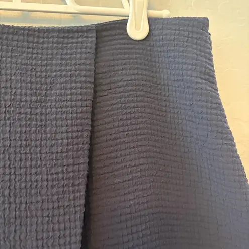 Waverly Grey Anthropologie Lena navy blue overlapping mini skirt size 4