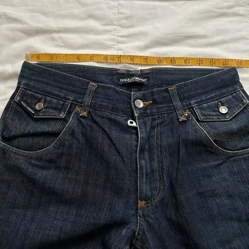 Dolce & Gabbana 90s D&G Dark Wash loose leg denim jeans with a relaxed fit Size euro 44