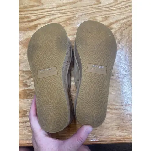 Veronica Beard Geno Cork Platform Thong Sandals Women's 7 M Gray Slip On S14