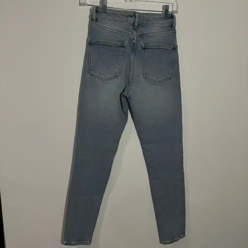 IRO New Experience Slim High Rise Jeans Button Fly Skinny Leg Light Wash Size 24