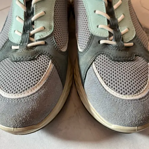 ecco ST.1 women’s sneakers, EUC size 11 (42). Dusty Blue/White/Concrete/Lake Blue