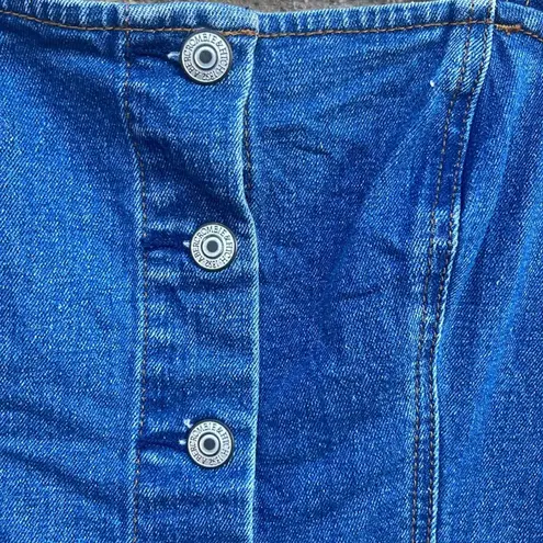 Abercrombie & Fitch  denim jean jumper dress button front size XS