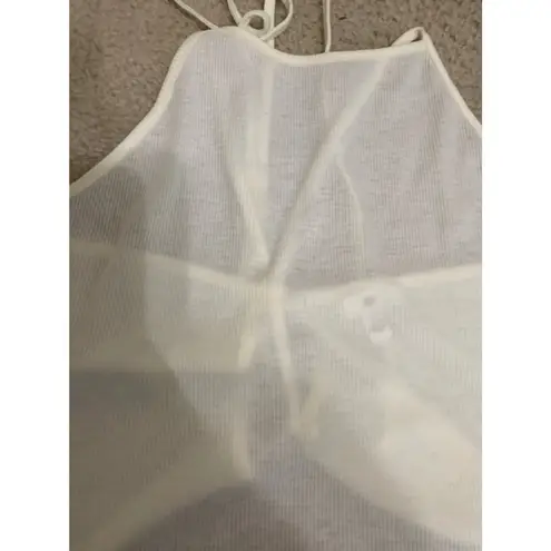 Bp. women's ivory ribbed strappy cropped top XL NEW