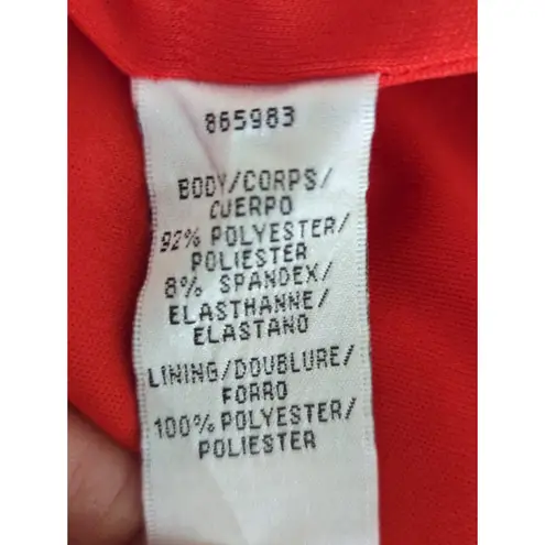 JS Collections Red Ruched Back V Neck Party Dress Women 2 NWT Valentine Holiday